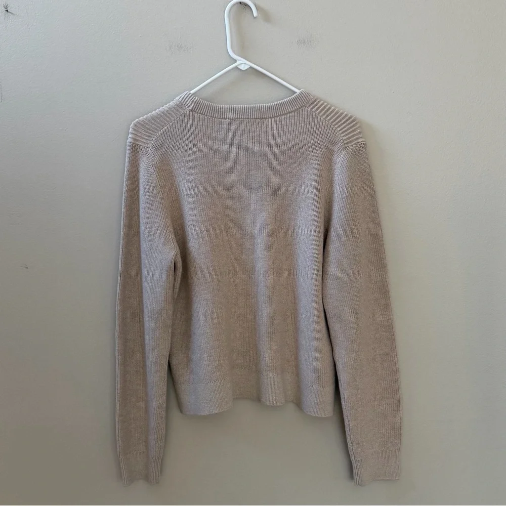 Michael Kors Beige Sweater with Gold Accents, Sz M